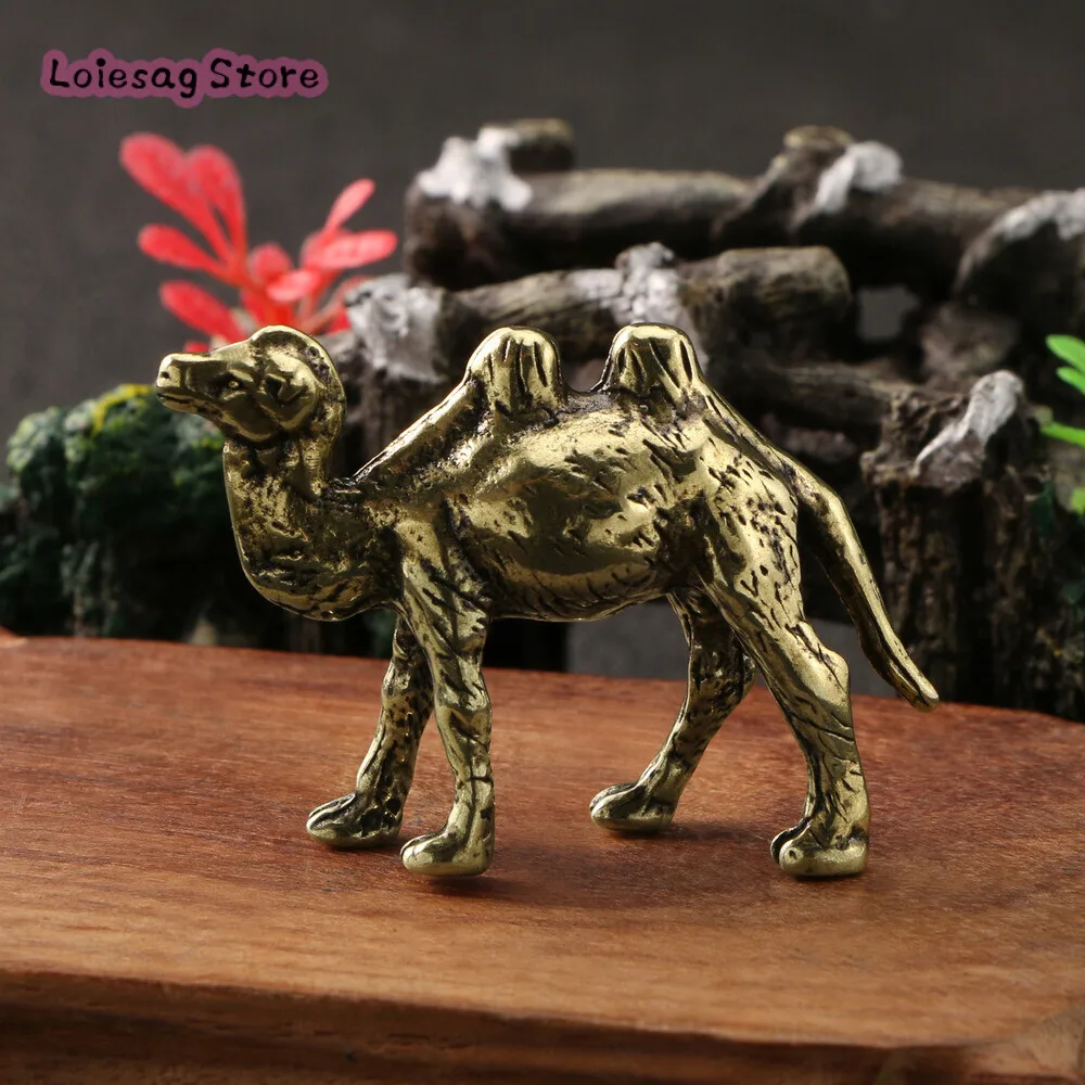 Do Old Brass Camel Ornaments Tea Pet Tabletop Decoration Office Living Room Decoration Copper Antique Play Stall Supply