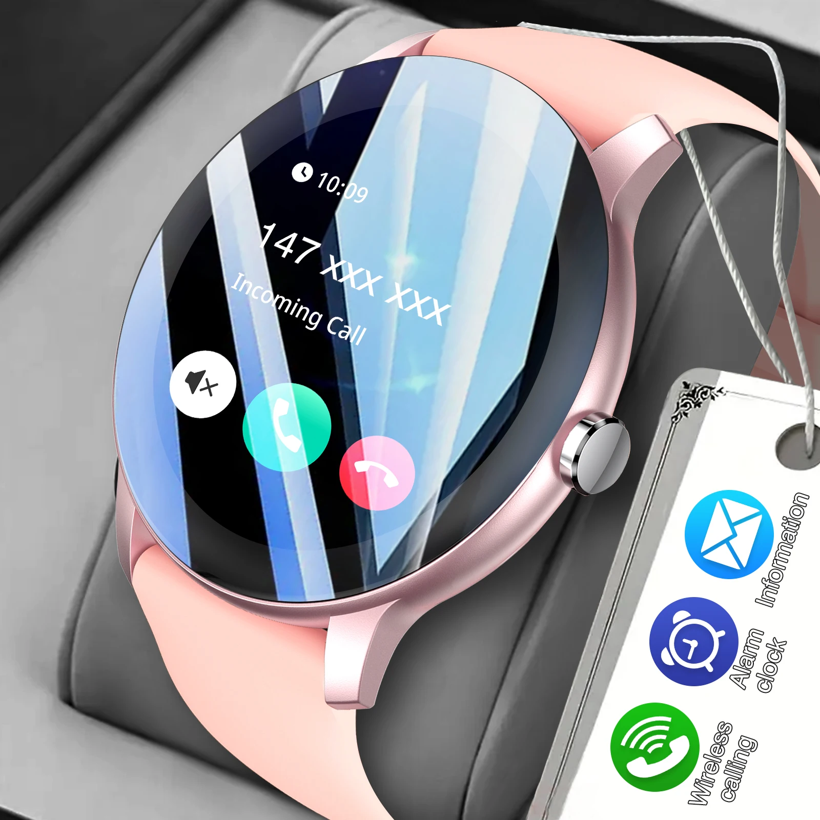 

Умные часы, беспроводные звонки/набор номера, мультиспортивный режим, вид оповещения о сообщениях, индивидуальные обои, фитнес-монитор, совместимый с Wi-Fi