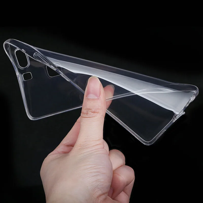 Funda de teléfono transparente para Huawei P9, carcasa trasera de piel de Gel TPU suave, 2413 transparente