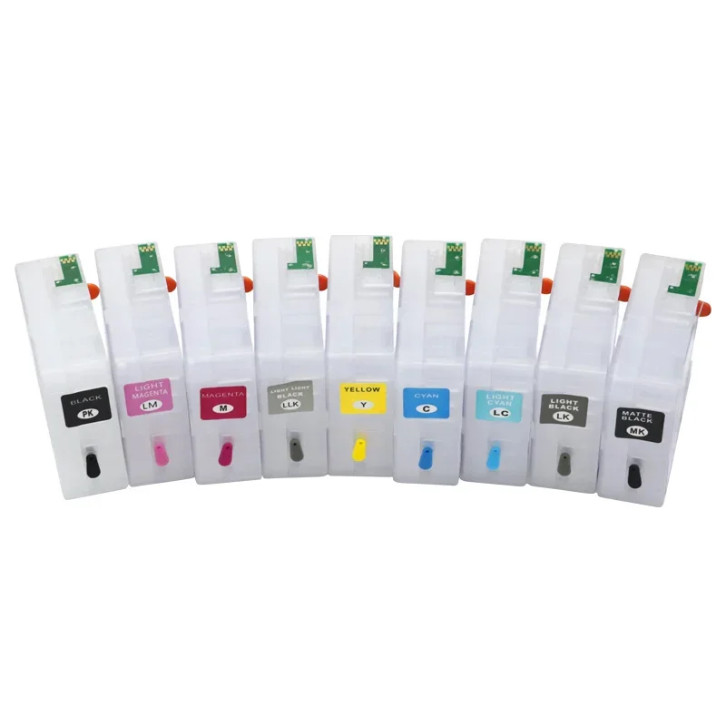 9color 80ML P800 Refill Ink Cartridge No Chip Compatible for Epson SureColor SC- P800 Printers T8501-T8509 Refill Ink Cartridge