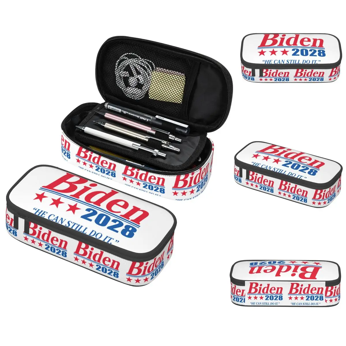 

Biden 2028 Pencil Case for Students Gifts Pen Box Pencil Bag Stationery Supplies Pen Holder Bag