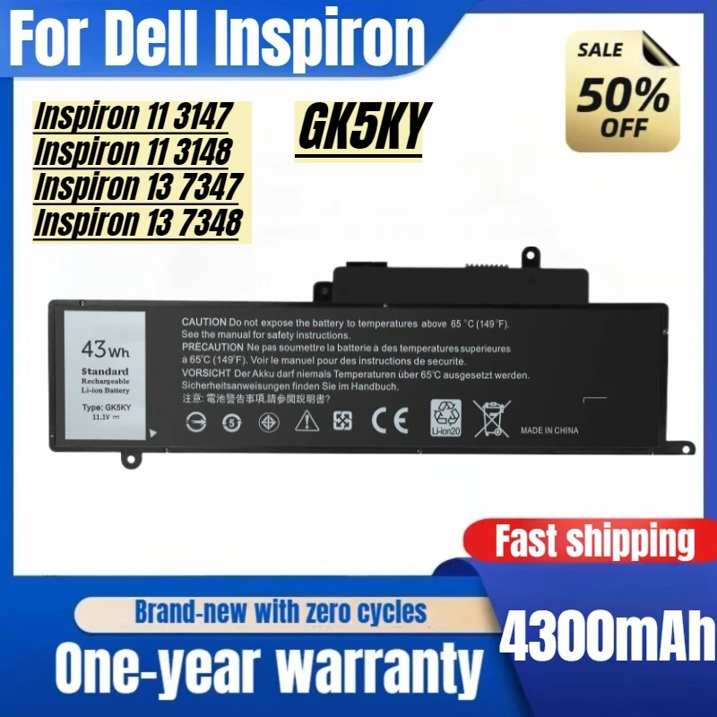 

For Dell Inspiron13 7347 7348 11 3147 3148 GK5KY Laptop Battery High Capacity Battery High Quality Replacement Battery