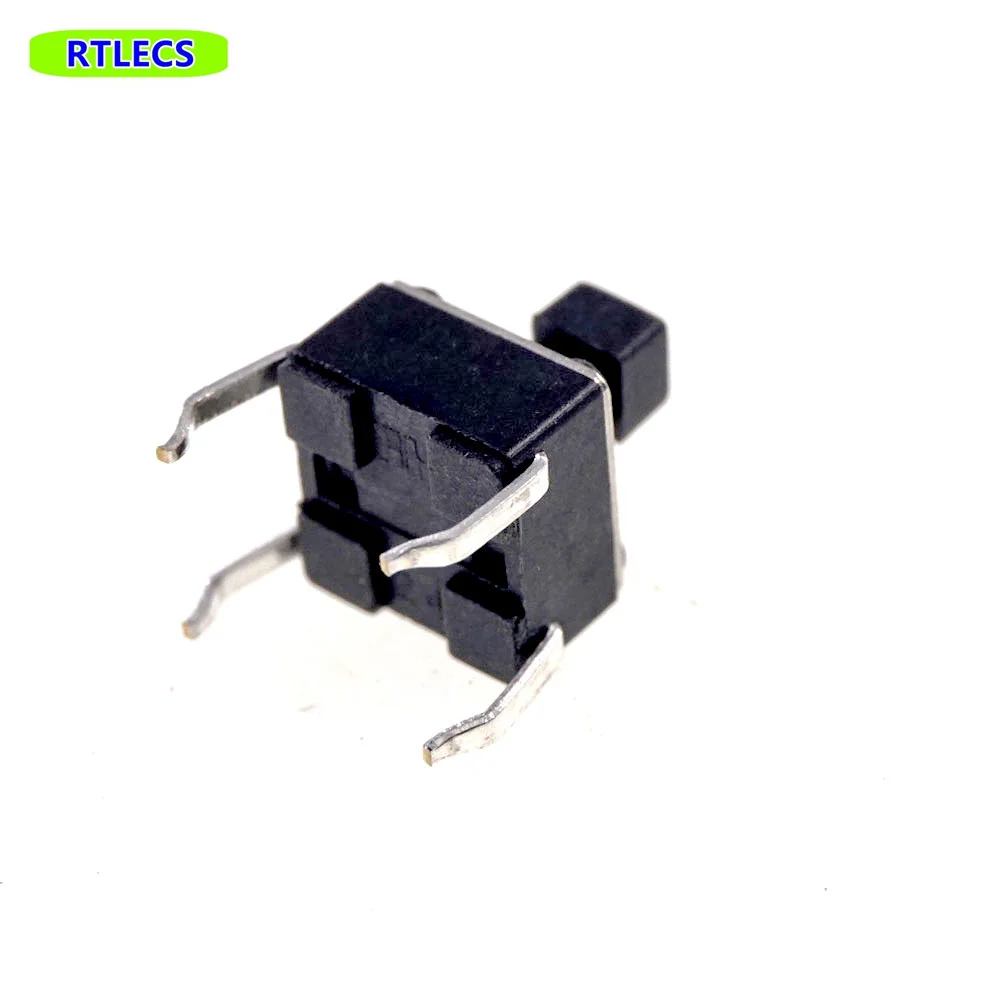 1000pcs 6x6x7.3 mm Tactile Switch SPST-NO Top Actuated Through Hole 6.0mm x 6.0mm Height 7.3 mm 250gf Square Knob Snap-In PC Pin