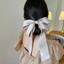 Lystrfac New Korean Fabric Big Ribbon Bow Hairpin for Women Girls Fashion Back Head Hair Clips Headdress Hair Accessories