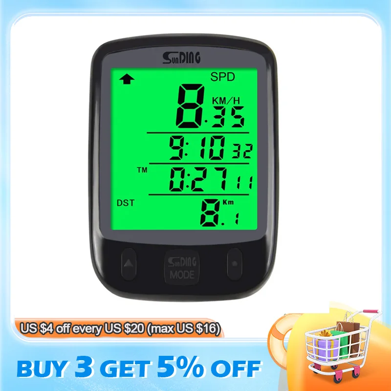 Cycling Computer Waterproof Bicycle Odometer Digital LCD Display Wired Cycling Computer Speed Calorie Test Cycling Computer