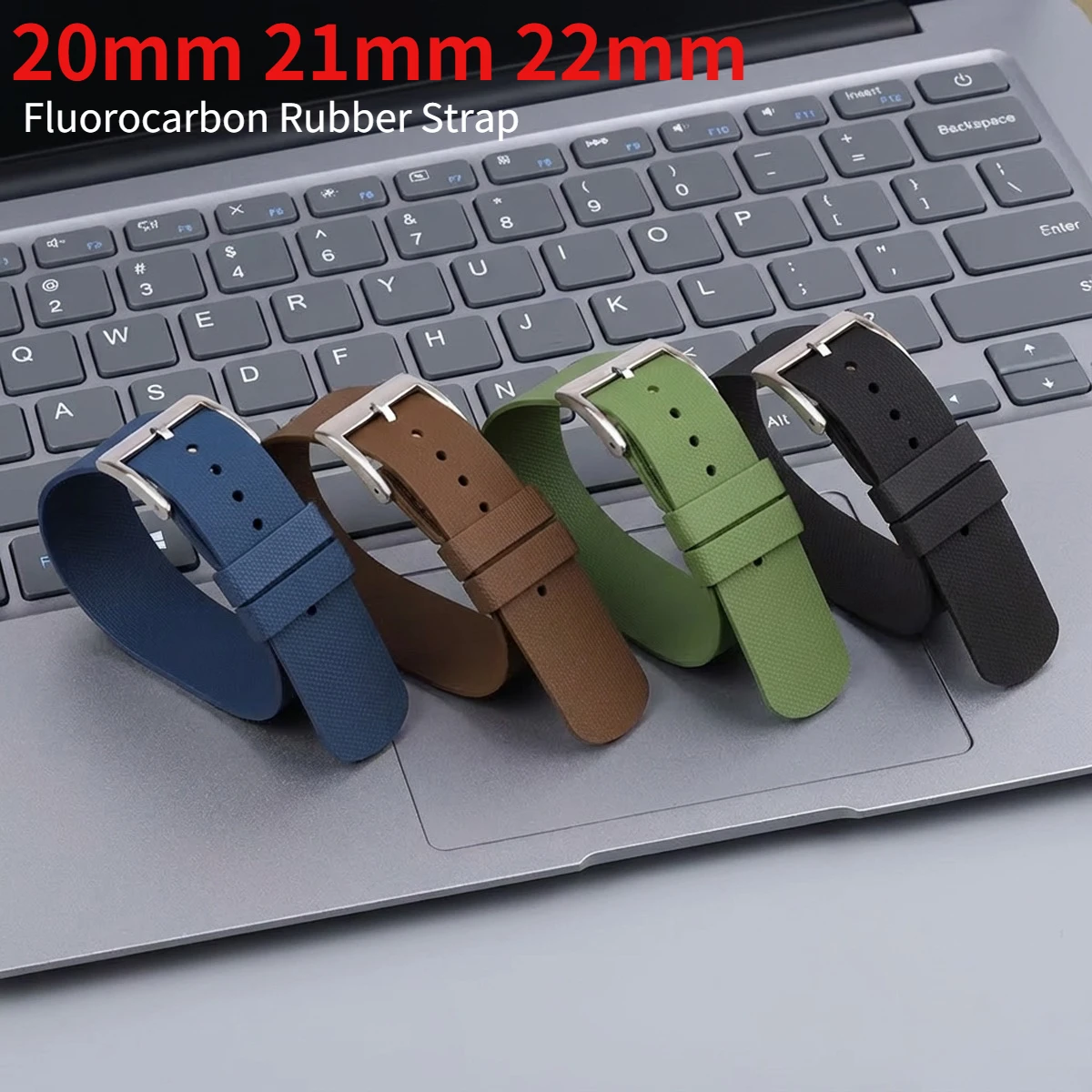 

Новый спортивный модный ремешок для часов One Piece FKM, 20 мм, 21 мм, 22 мм, резиновый браслет для часов Seiko и Omega.