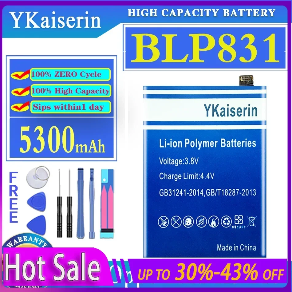 YKaiserin 5300mAh Replacement Battery BLP831 For Oppo Find X3 Pro x3pro CPH2173 PEEM00 Moile Phone