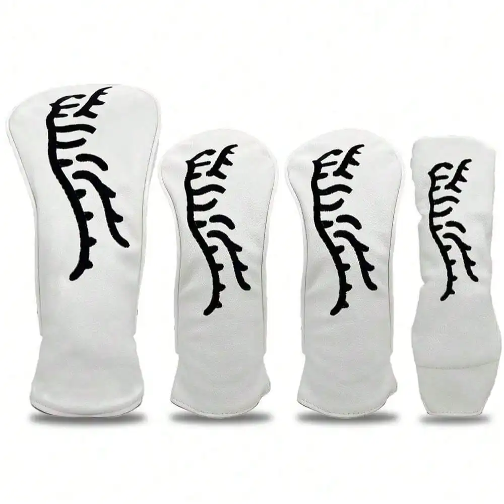

New White Abstract Tiger Golf Club Head Cover: Durable, Providing The Best Protection For Your Golf Club Daily Use