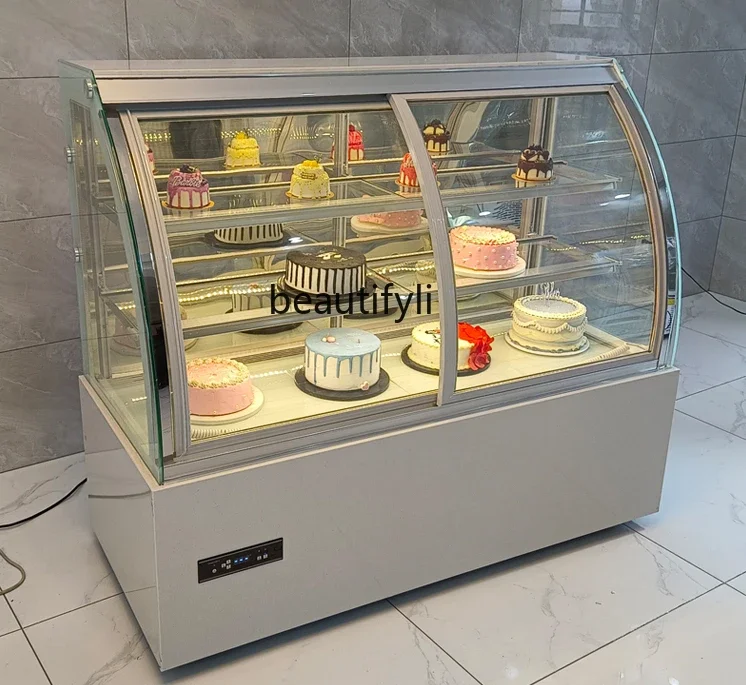 Refrigerated display cabinet small commercial pastry mousse dessert fruit cooked food air-cooled fresh-keeping freezer