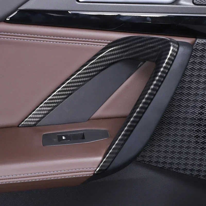

For BMW X1 IX1 U11 2023-2025 ABS Carbon Fiber Car Gear Panel Cover Decorate Kit Interior Car Accessoires
