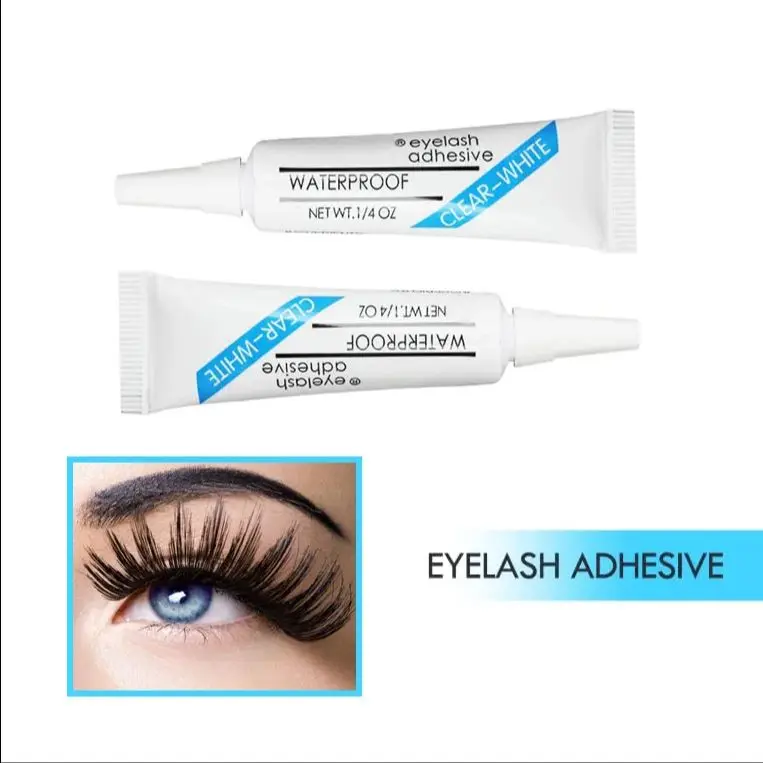 Colle à cils imperméable pour une tenue forte, colle transparente professionnelle à séchage rapide, hypoallergénique et durable adaptée aux yeux sensibles