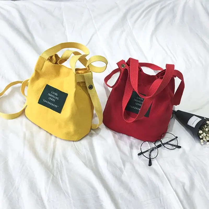 A51M-Fashion Women's Canvas Handbag Shoulder Bag Tote Purse Cute Travel Bucket Bag - view 5