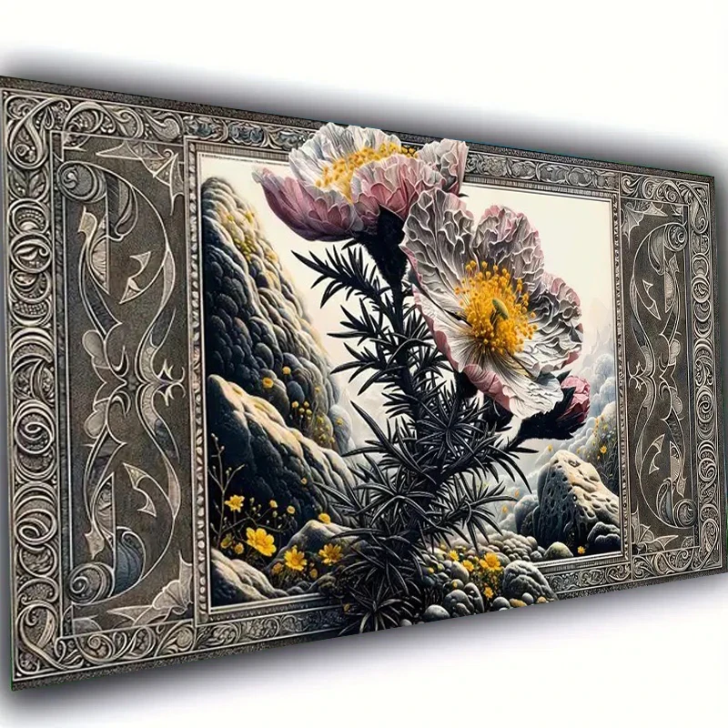 

Fantasy Black Big Tree,Giant Pink Flower 5D Diy Diamond Painting Full Square Round Diamond Embroidery Puzzle Mosaic Home Decor