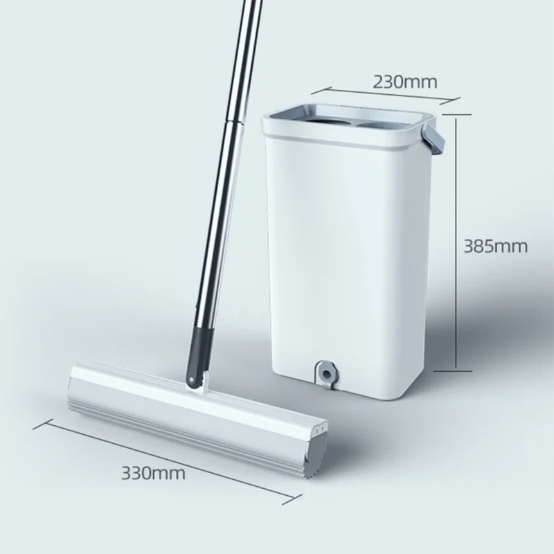 Imagem -06 - Swivel Mop com Balde e Draine Esponja Hand Wash Lazy Squeeze Wringer Rubber Cotton Head Limpeza Doméstica