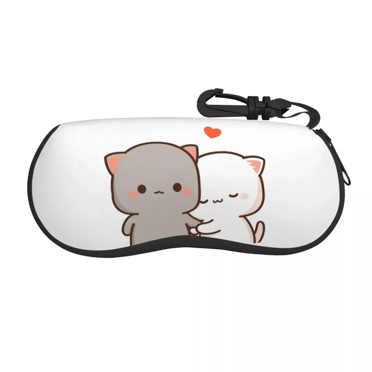 Custom Peach And Goma Mochi Cat Fall In Love Shell Glasses Case Unisex Fashion Eyeglasses Case Sunglasses Protector Box