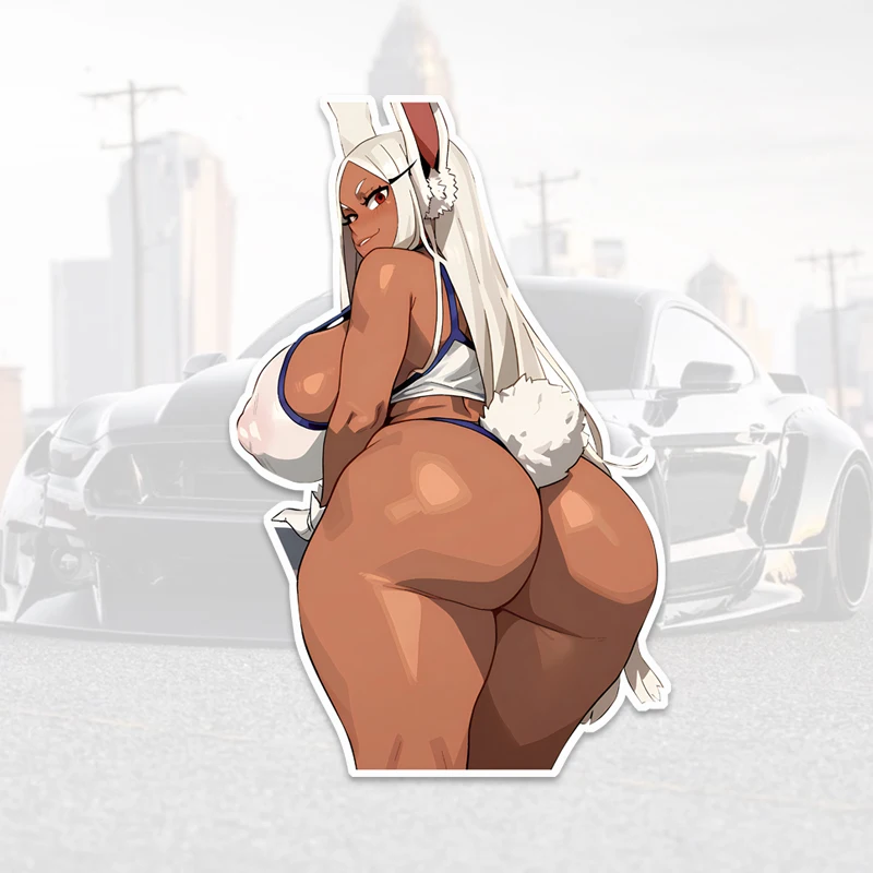 

Anime White Hair Girl Car Sticker Cute Woman Decals Windshield Skateboard Electric-Bicycle Scratch-Proof Windows Auto Decoration