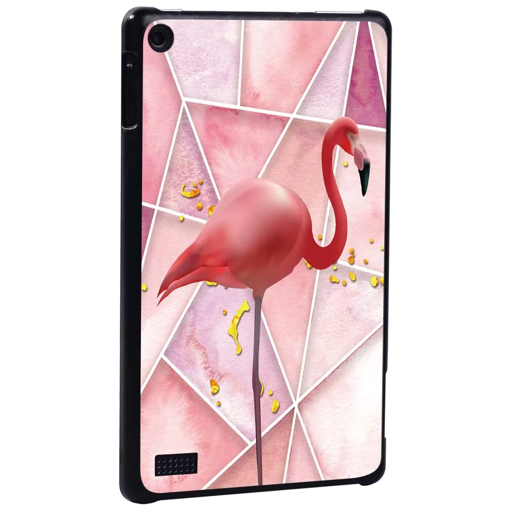 Tablet Case for Fire HD 10 Plus/5th/7th/9th/11th/HD 8 Plus/6th/7th/8th/10th/Fire 7 5th/7th/9th/12th Flamingo Pattern Hard Shell