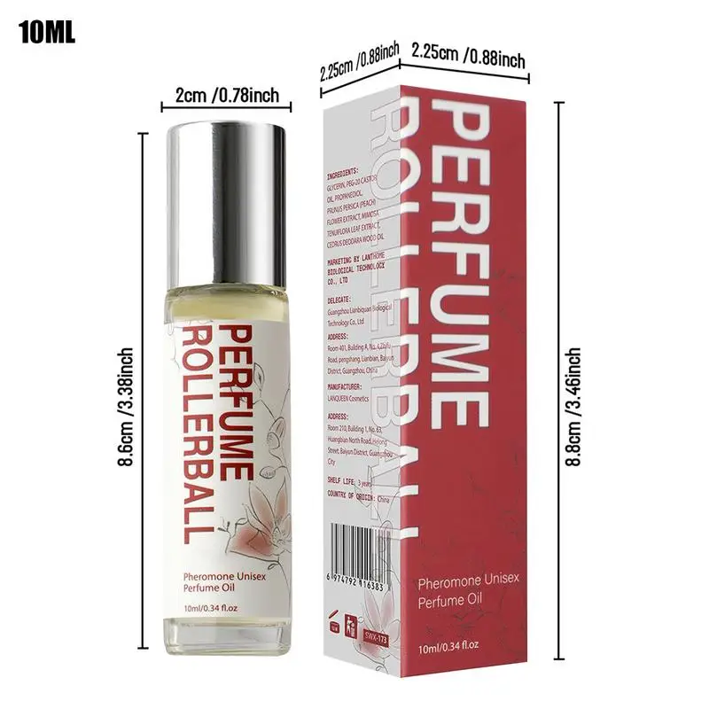 Parfum Wanita gulung 10ml, parfum portabel aroma bunga buah tahan lama alami segar feromon menawan untuk kencan sehari-hari