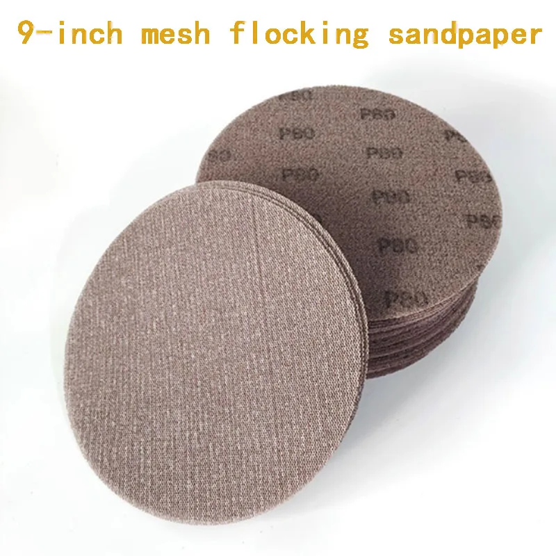 9” gridded sandpaper 225mm wall putty powder sand skin disc long rod mill grinding dust-free grinding piece anti-blocking.”