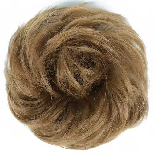 Azqueen Synthetic Messy Bun Chignon Donut Gary Brown Color Hair Bun Pad Elastic Hair Rope Rubber Band Hair Extensions - Image 17