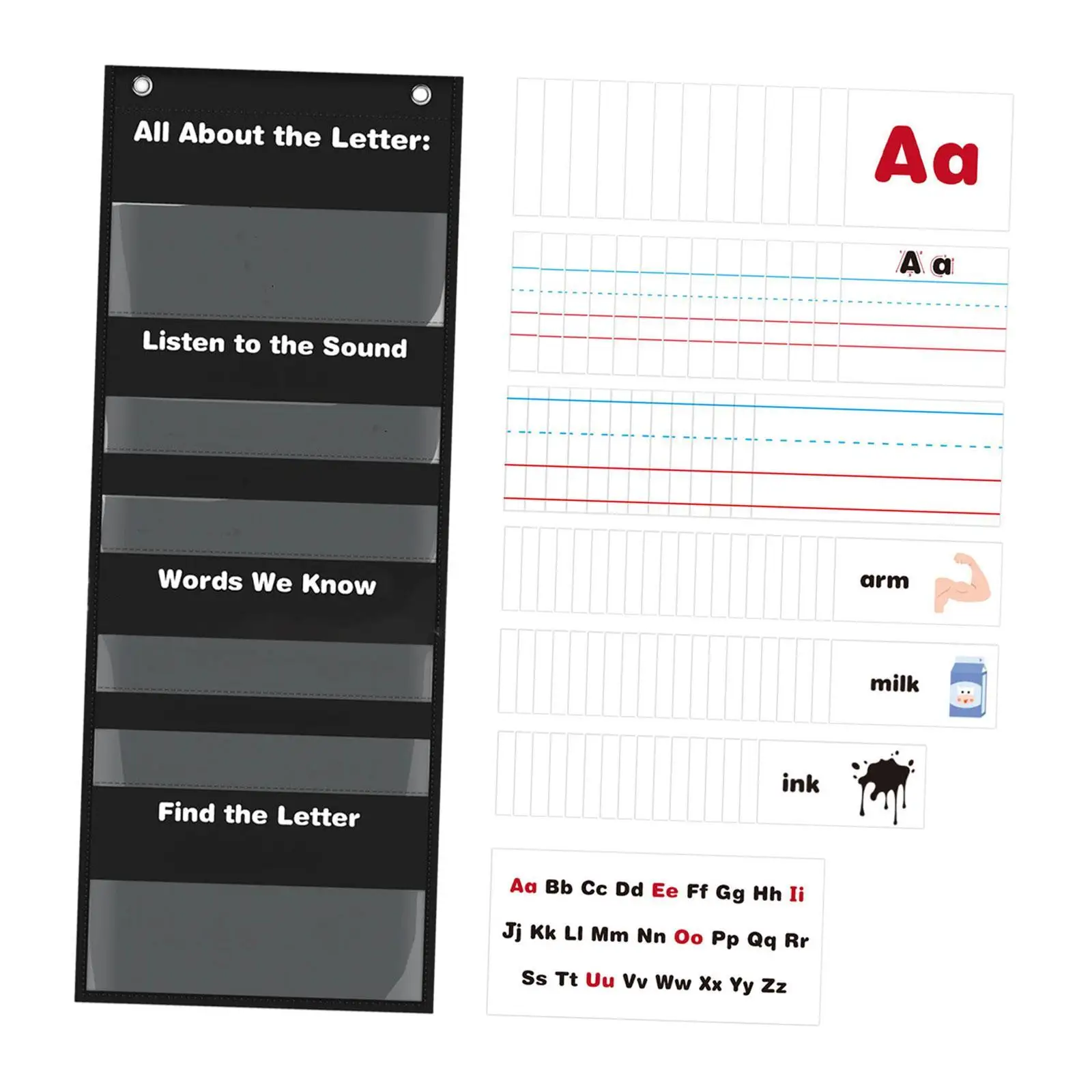 All about Letters Pocket Chart Learning Activities Alphabet Tracing Learning