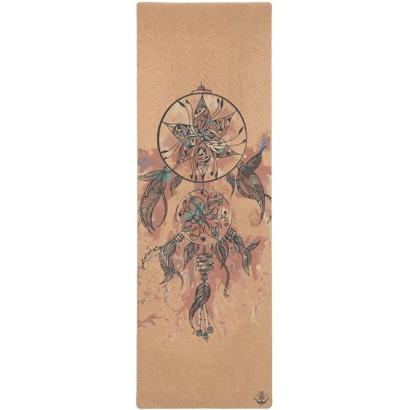 

Cork Yoga Mat - Artist Designed, Premium Printed Eco-Friendly Non-Slip mat, Great for Regular & Hot Yoga, Pilates, Workouts 72 i