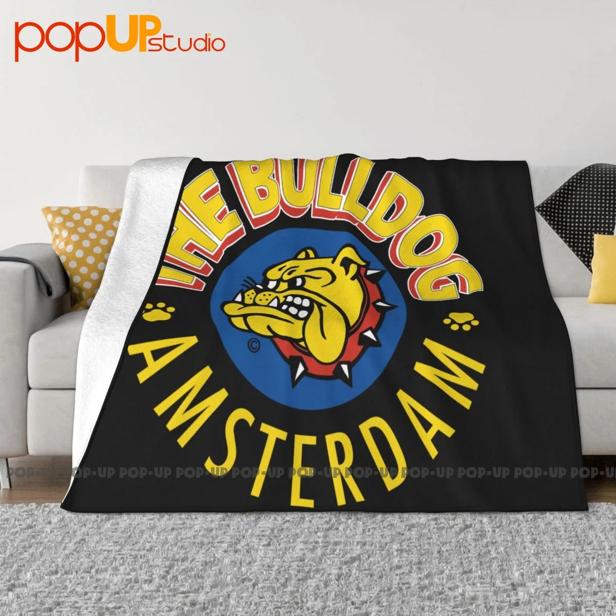 The Bulldog Amsterdam Blanket Thick Thicken On The Sofa Bedding Throws Decorative Sofa