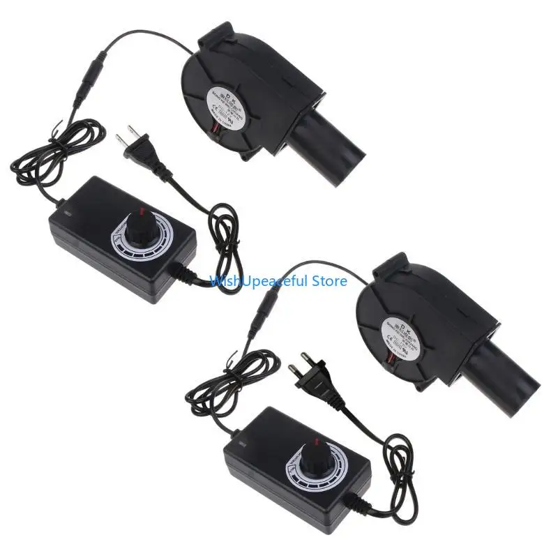 

34YA DC12V 9733 Вентилятор для барбекю Отопление для барбекю Вентилятор для приготовления пищи Вентилятор для гриля Регулируемый