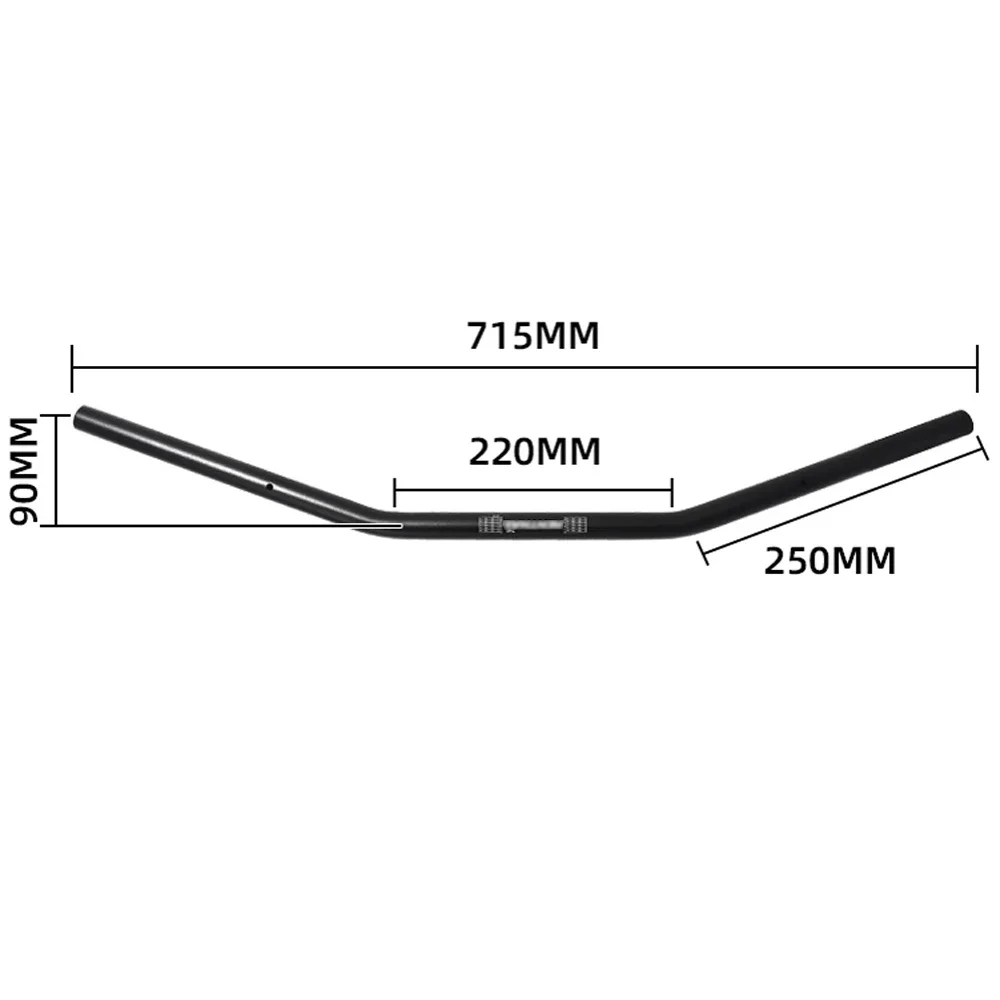 22mm Motorcycle Handlebar Motorbike CNC Aluminum Steering Wheel Flat Bars 715mm for Yamaha MT 07 MT09 Cafe Racer R1 R6 R3 R15