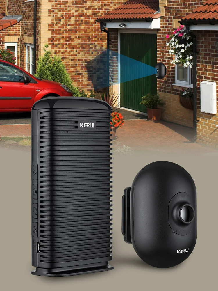 KERUI Draadloos garagealarm Oprit Welkom Inbraakalarm FSK Waterdichte buiten PIR Bewegingssensor Detector Beveiliging - afbeelding 2