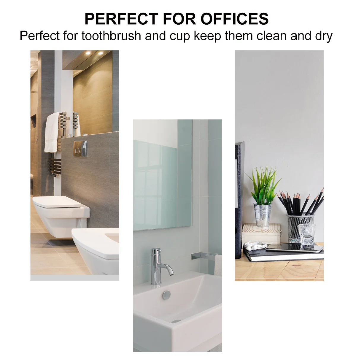 

Stainless Steel Toothbrush Holder Wall Mounted Rack No Punch Installation Brush Organizer Stand For Bathroom Home