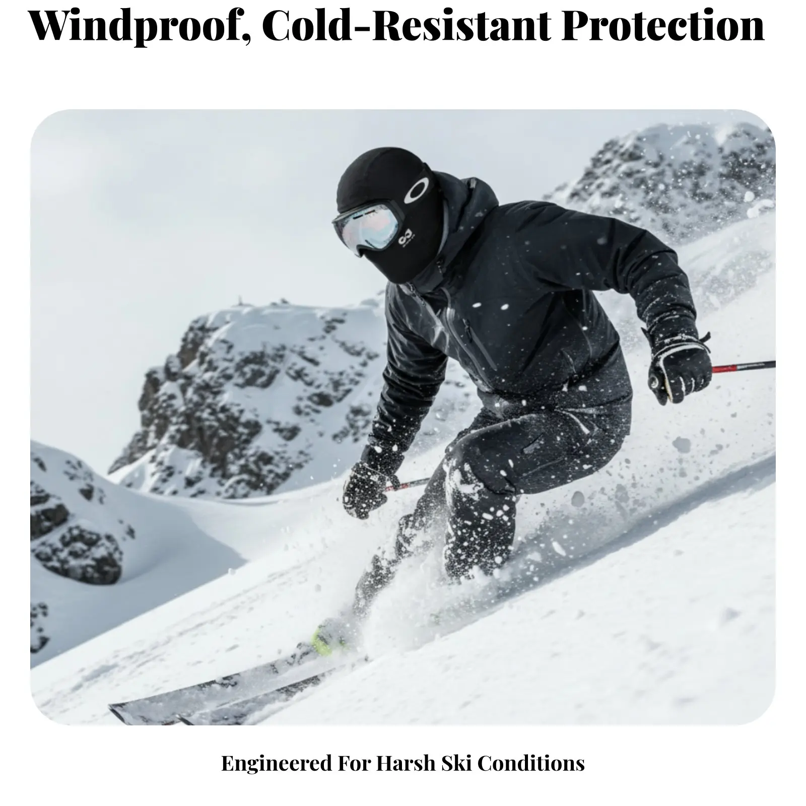 

Ветрозащитная маска для катания на лыжах, термобалаклава, головной убор для активного отдыха, с двойным отверстием, черная, унисекс