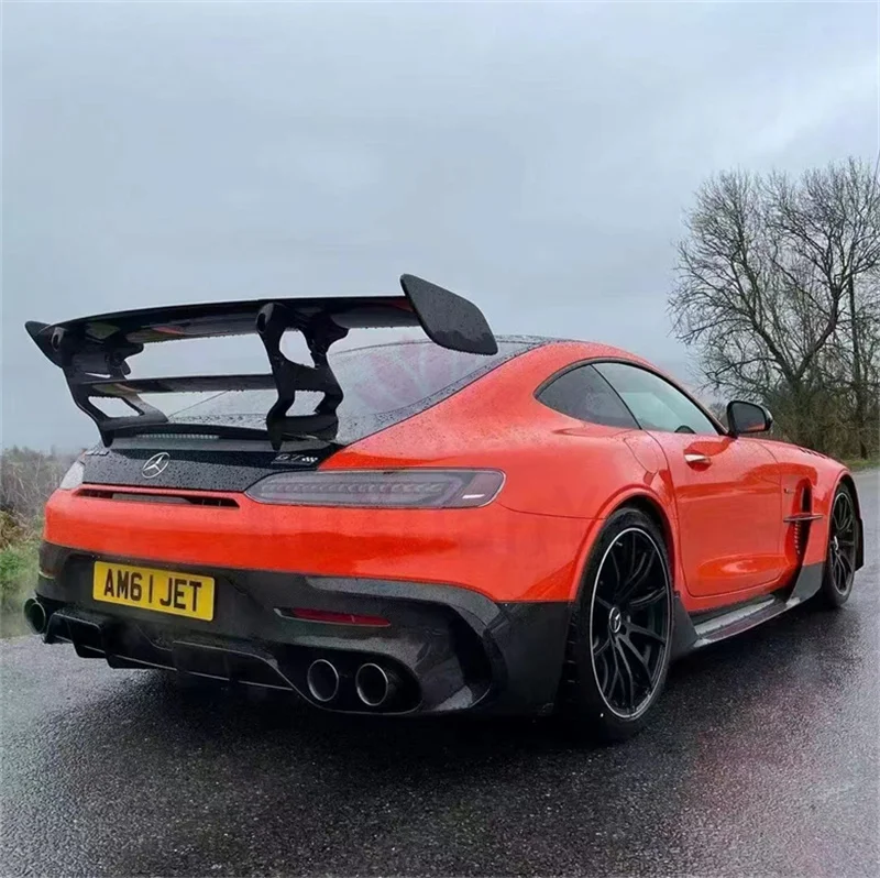 BS Style Carbon Fiber Rear Spoiler Wing for M-e-rc-ed-e-s Be-n.z Amg GT GTS GTR Rear Tail Body Kit Retrofit Accessories