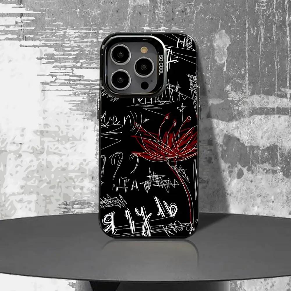 حافظة هاتف طوكيو غول ريد سبايدر ليلي لهاتف آيفون 16,15,14,13,12,11,Pro,XS,Max,Plus,Mini,SE4,E غطاء أسود غير لامع مقاوم للصدمات #5