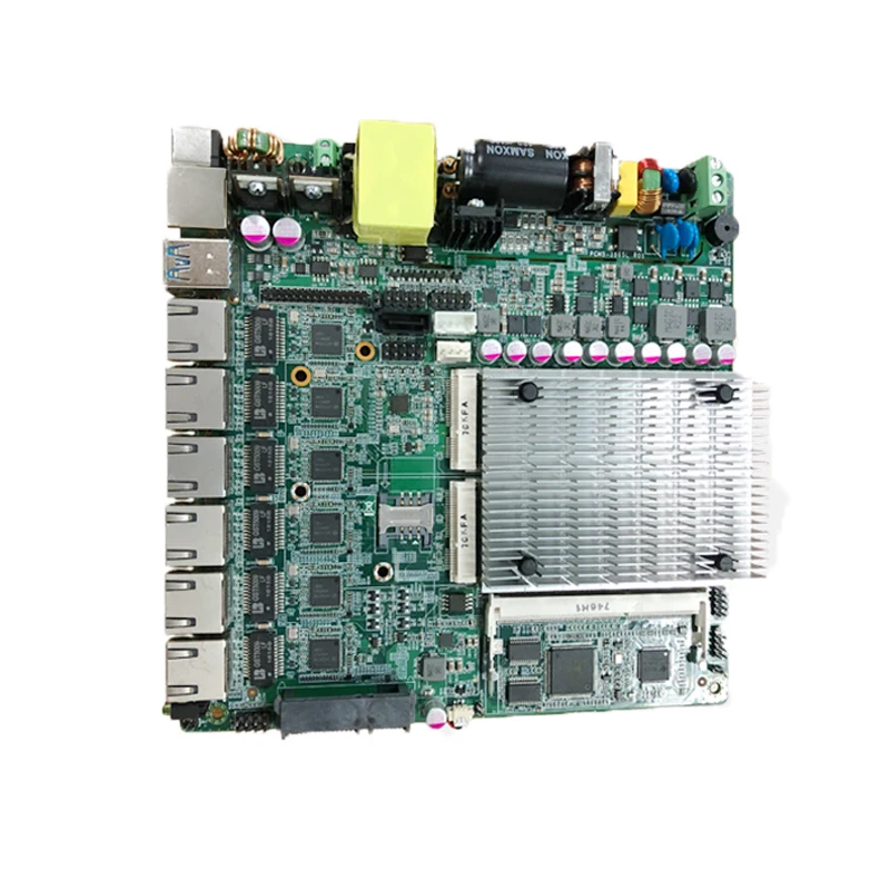 6 LAN Motherboard with intel core i7 7500U or 3865U CPU mainboard for servers industrial computer