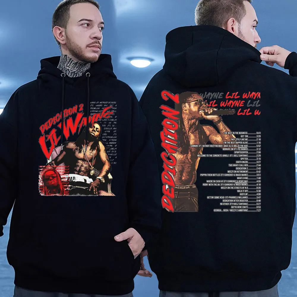 

Rapper Lil Wayne World Tour Graphic Printed Hoodies Men Women Oversized Fleece Sweatshirts 2024 Spring New Hoodie Pullover Male