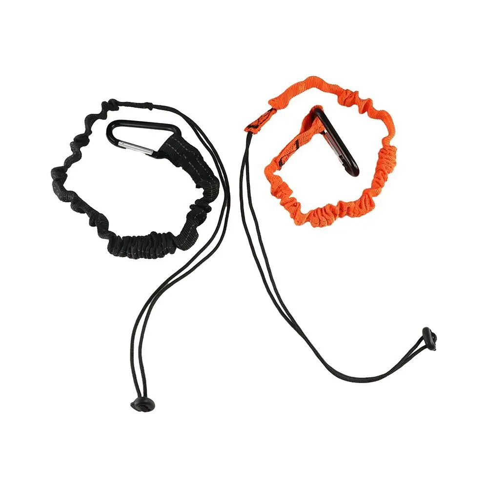 With Carabiner Hook Safety Bungee Tether Climbing Working Telescopic Tool Safety Rope Nylon Aerial Work Tool Lanyard