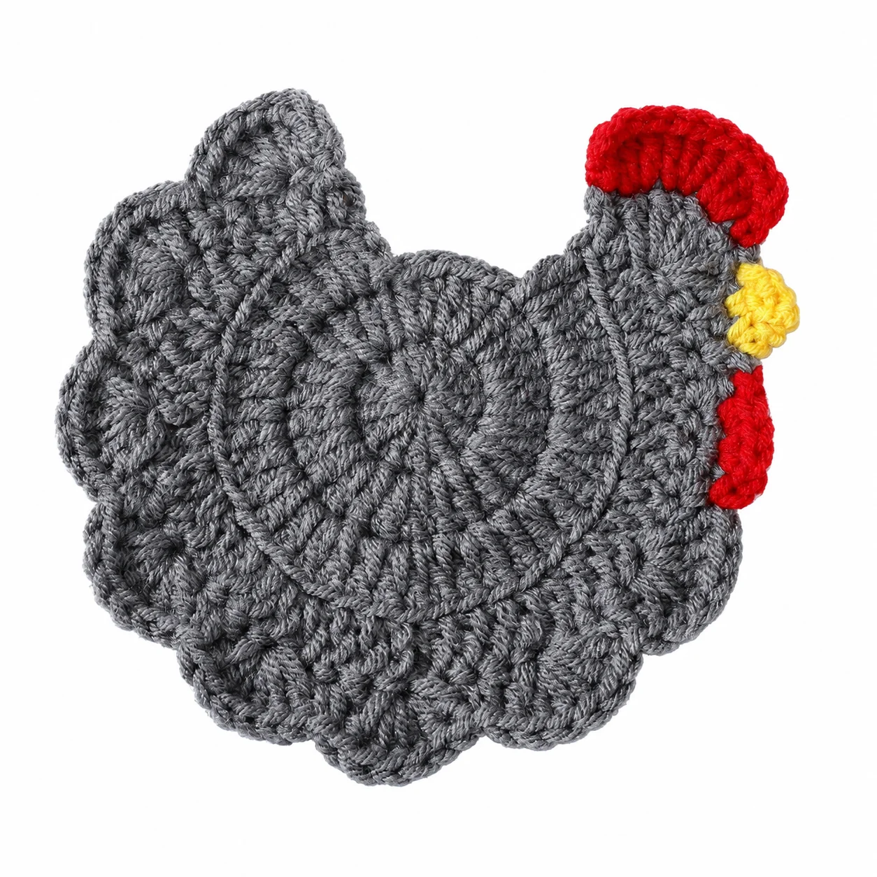 Home Decor Coaster Animal Crochet Drink Pad Heat Insulation for Coffee Tea Mugs Office Desk Cute Yarn Table Mat Gift Use