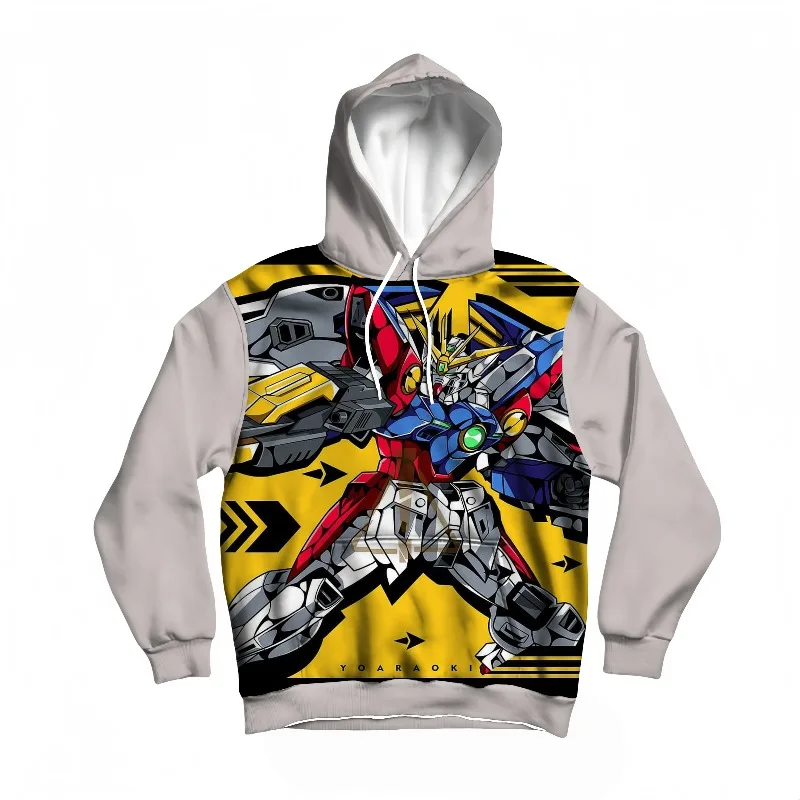 

Мужская толстовка Gundam в стиле аниме с 3D принтом Gundam Mecha, дизайн персонажей, необходимая для любителей аниме, уникальная стильная удобная толстовка
