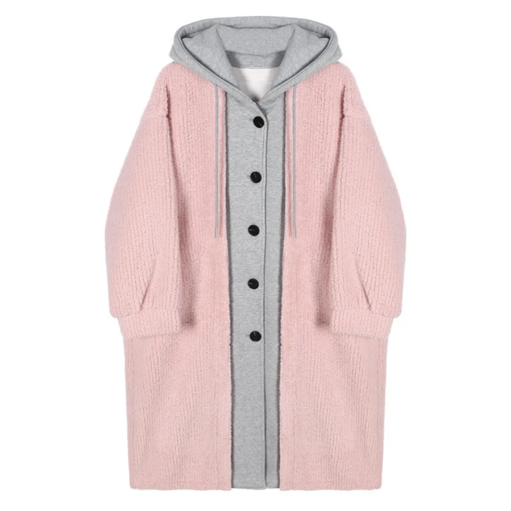 Spring Fall Pregnant Women clothing Maternity Jackets Long Sleeve Hooded Fake Two-Piece coat Loose Fashion Coats Outwear