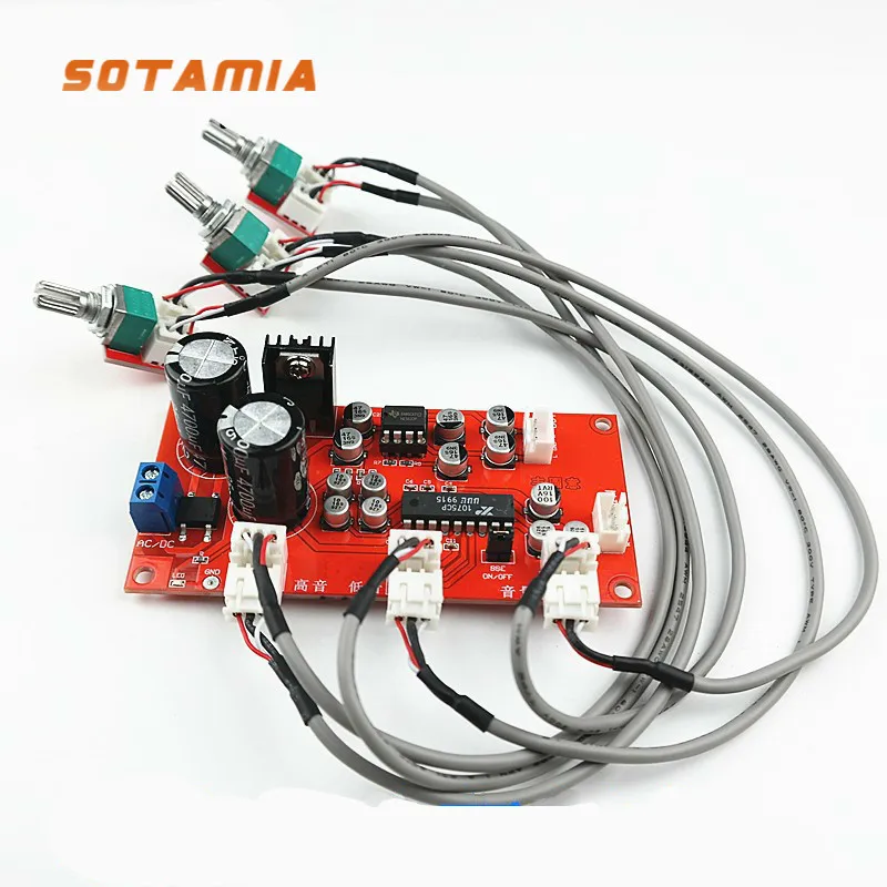 SOTAMIA XR1075 BBE Tone Preamp Amplifier Audio Board Home Theater Treble Bass Volume Tone Control NE5532 Preamplifier