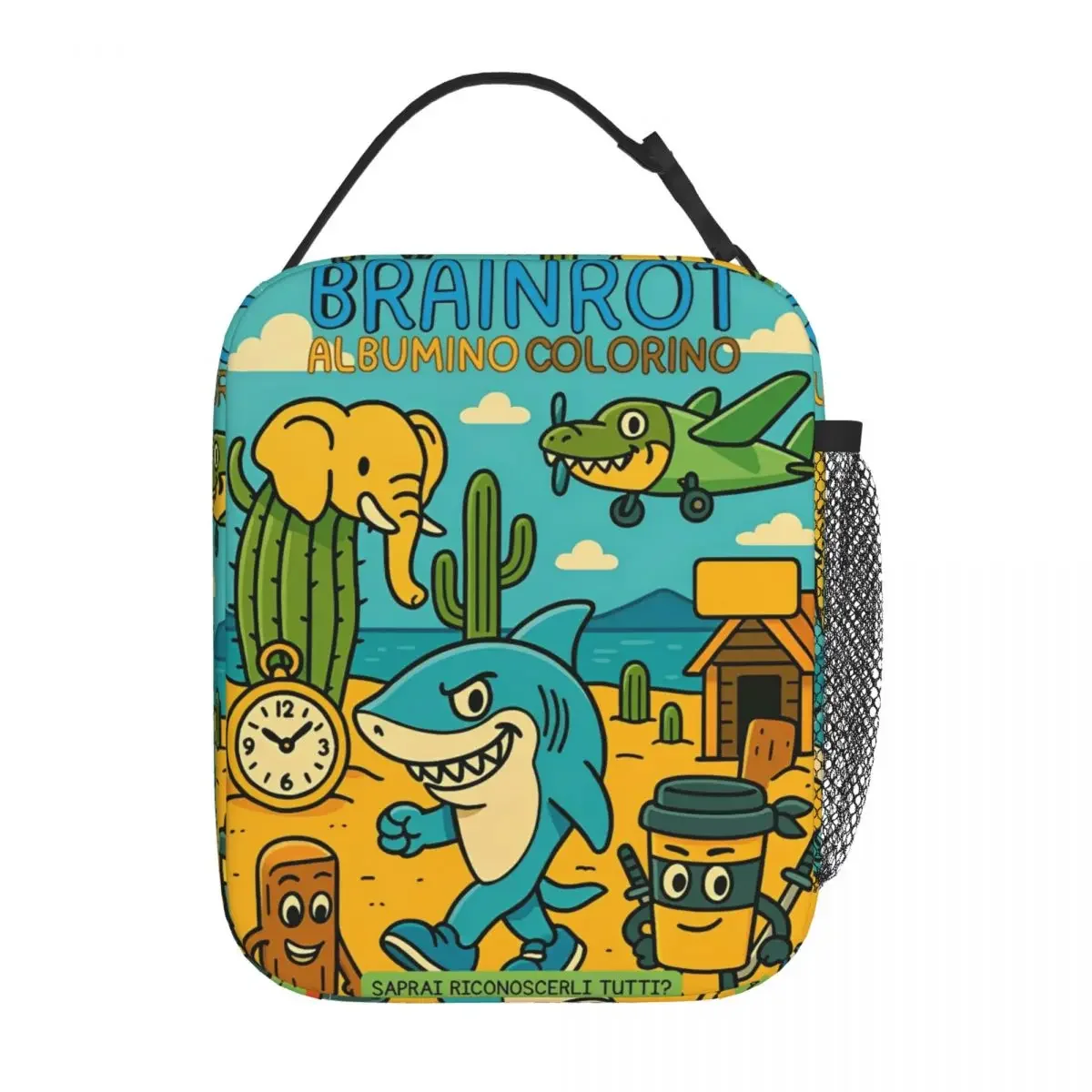 Italian Brainrot Funny Meme Merch Insulated Lunch Bag For School Storage Food Boxes Portable Cooler Thermal Lunch Boxes