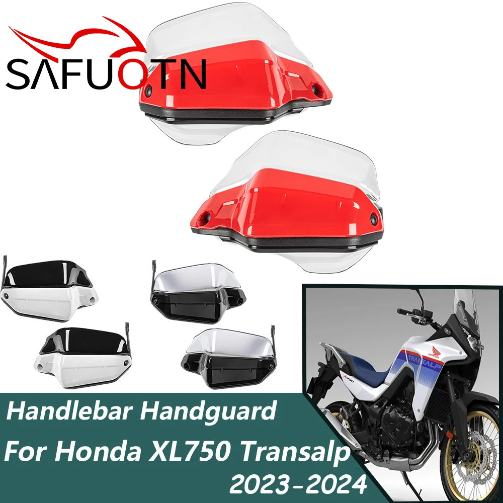 Safuotn دراجة نارية المقود Handguard حراس اليد مع درع حامي تمديد الملحقات لهوندا XL750 Transalp 2023-2024