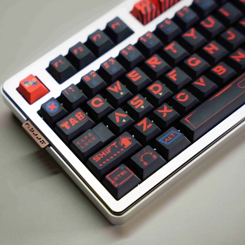 Science Fiction Theme Keycap 141Keys PBT Custom Mecha Style Keyboard Cap Cherry Profile Gaming KeyCap for Mechanical Keyboard