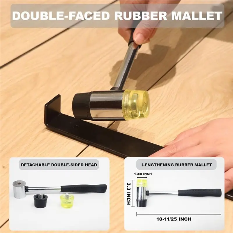 RABIT AS59~ Laminate Wood Flooring Installation Kit 43PC Including 40 Floor Spacers, Tapping Block& Mallet