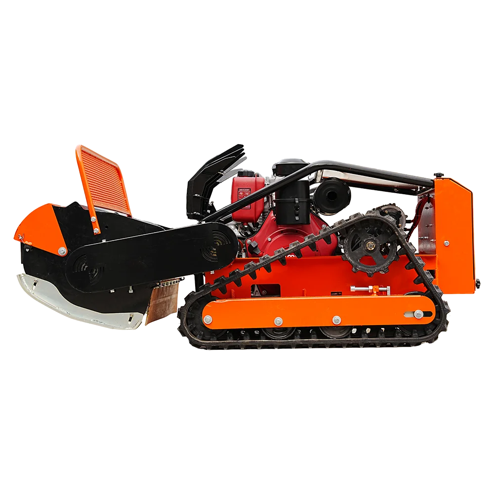 860 مللي متر الزاحف التحكم عن بعد آلة المزرعة التلقائي آلة تقطيع الفراشي بستان صغير Weeder الجبهة شنت جزازة العشب تقطيع العشب #5