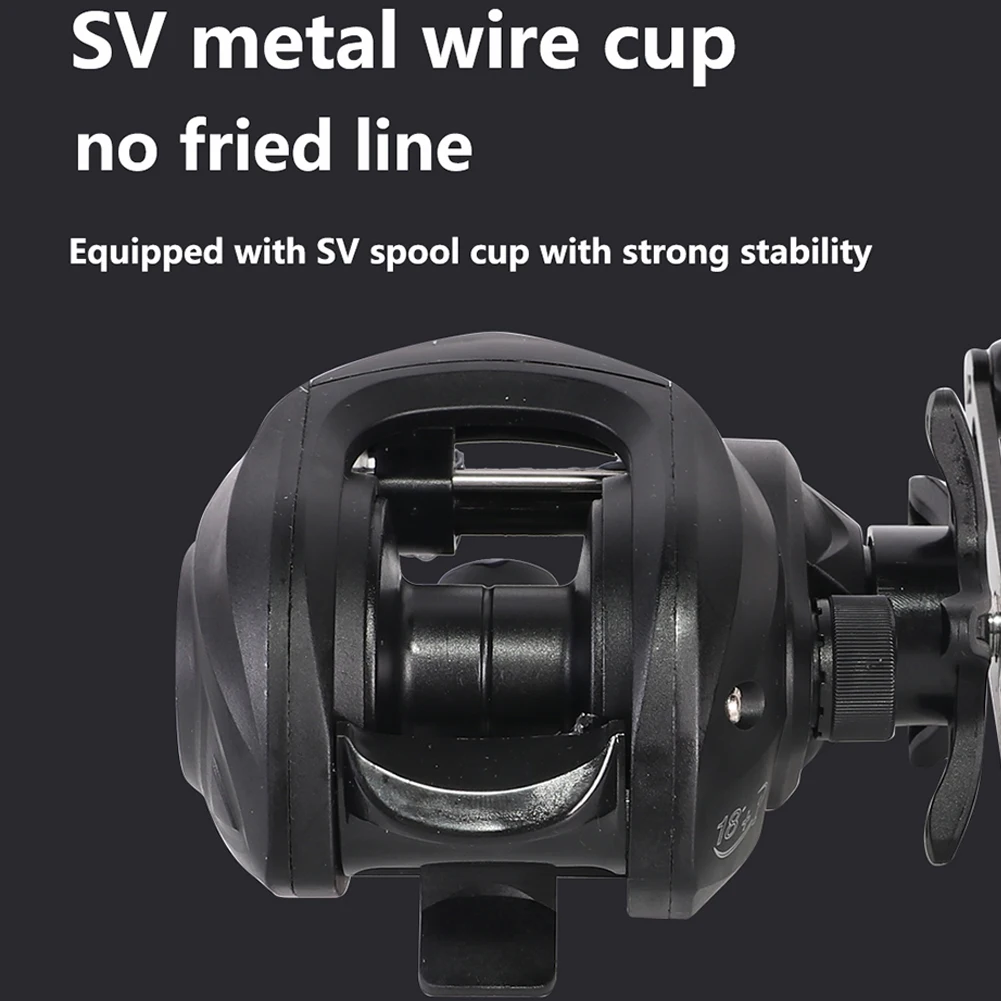 بكرات صب الطعم 7.2/1 نسبة التروس بكرة صب الطعم المعدنية ماكس السحب 10 كجم المياه المالحة والمياه العذبة للمبتدئين ملحقات صيد الأسماك