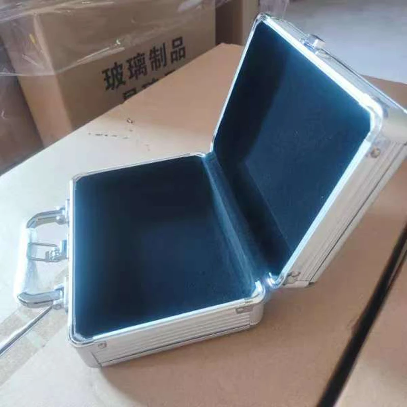 Mini Toolbox 200x150x80mm Aluminum Tool Box Portable Instrument Box Storage Case with Lining Foam Handheld Impact Resistant
