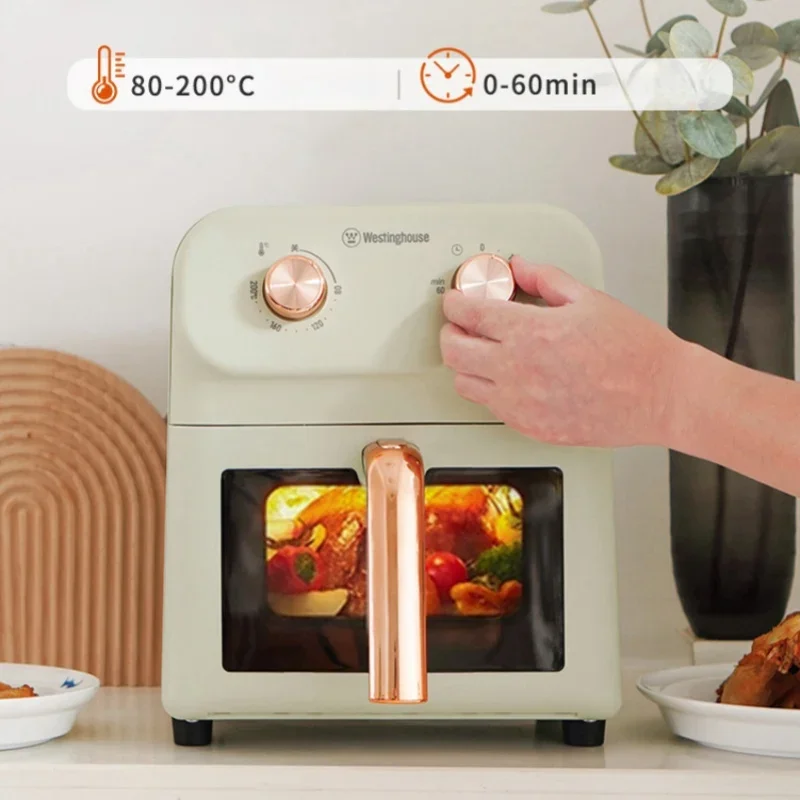 หม้อทอดไฟฟ้าภายใน6ลิตรทำจากโลหะหม้อทอด Air fryer 220V 50Hz หม้อทอดไฟฟ้าอเนกประสงค์ขนาด1500วัตต์