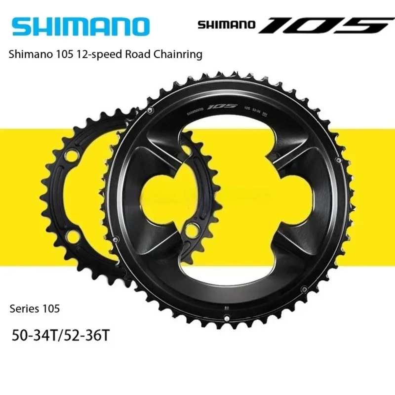 SHIMANO 105 FC R7100 Di2 Series Chainring 12 Speed 52T 36T For Road Bicycle 1 Pcs With No Box